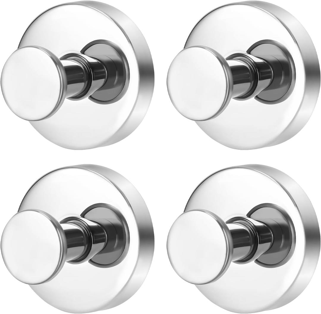 Suction Cup Hooks for Shower,No Drill Towel Hooks for Bathroom Wall, Kitchen, Glass, Mirror, Tile - Ideal for Hanging Towels, Robes, and Loofahs (Mirror-4pcs)