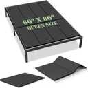 Upgraded S-Curved Rib Bunkie Board Queen Size 60"x 80" 10mm Heavy Duty Under Mattress Bed Support Slats - Breathable, Noise Minimizing, Moisture Resistant Bunkieboards