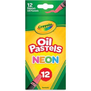 Crayola Oil Pastels, Assorted Neon Colors, Gift for Kids & Adults, 12 Count