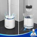 MR.SIGA Toilet Bowl Brush and Holder, Premium Quality, with Solid Handle and Durable Bristles for Bathroom Cleaning, White, 1 Pack