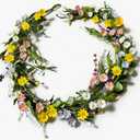 6FT Spring Flower Garland for Mantle, Wildflower Daisy Garland - Silk Floral Easter Garland for Wall Fireplace Bedroom Party Arch Table Centerpiece Home Indoor Outdoor Decor