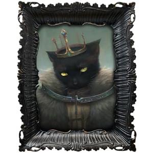 YULINKLIN 5x7 Vintage Picture Frame, Antique Black Gothic Ornate Baroque Style Photo Frame with Glass, Ideal for Dark Fantasy Art, Retro Tabletop & Wall Hanging Home Decor