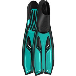 Greatever Snorkel Fins with Full Foot Pocket Durable Long Diving Fins Professional Snorkel Gear for Snorkeling Diving Freediving Adults Men Women (Medium, Green)