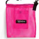 Tandem Sport Pink Mesh Knee Pad Bag - Keep Volleyball Knee Pads Fresh - Air Dry Knee Pad Bag with Air Freshener Compartment - Use for Volleyball Gear or for Any Sport Equipment - Pink