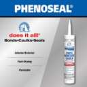 Phenoseal Does It All Vinyl Adhesive Caulk, White, 10 oz (5113600005)