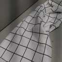 LANE LINEN Fitted Sheet Full Size, 100% Organic Cotton, 3Pc Set (1 Fitted Sheet, 2 Pillowcases) Percale Weave, Bed Fitted Sheets, Breathable, Fits Mattress Upto 15" Deep - Windowpane(No Flat Sheet)