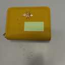 Bistup Credit Card Holder Wallet for Women Cute Leather Ladies Teen Girls Female Cardholder Wallets Accordion Purse Small Medium Aesthetic Print Yellow Unique Modern Design Rfid Zipper Around