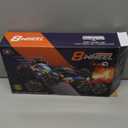 HuiJuKeJi 8WD RC Stunt Car with Gesture Sensing & Spray, 2.4GHz Hand-Controlled Remote Control Car Toy with Light/Music, Auto-Demo Mode Vehicle for Kids Ages 6-14, Birthday (Purple)