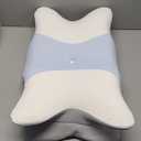 Cervical Pillow for Neck and Shoulder Pain Relief - Ergonomic Neck Pillow for Sleeping, Contour Memory Foam Pillows Side Sleeper Pillow for Neck Support, Bed Pillow for Side Back Stomach Sleepers (White & Blue)