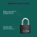 Guliffen Covered Aluminum Pad Lock, 4 Pack Outdoor Padlocks Weatherproof with Same Key, Gym Locker Lock for Shed, Gate, Mailbox, Cabinet, Storage Unit