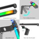 RGB Monitor Light Bar, Eye-Care Dual Light Reading Screen Lamp, 9 Modes Gaming Backlight LED Computer Lamp, 3 Colors Dimmable Frontlight, 15.75'' USB Desk Lights for Home, Office