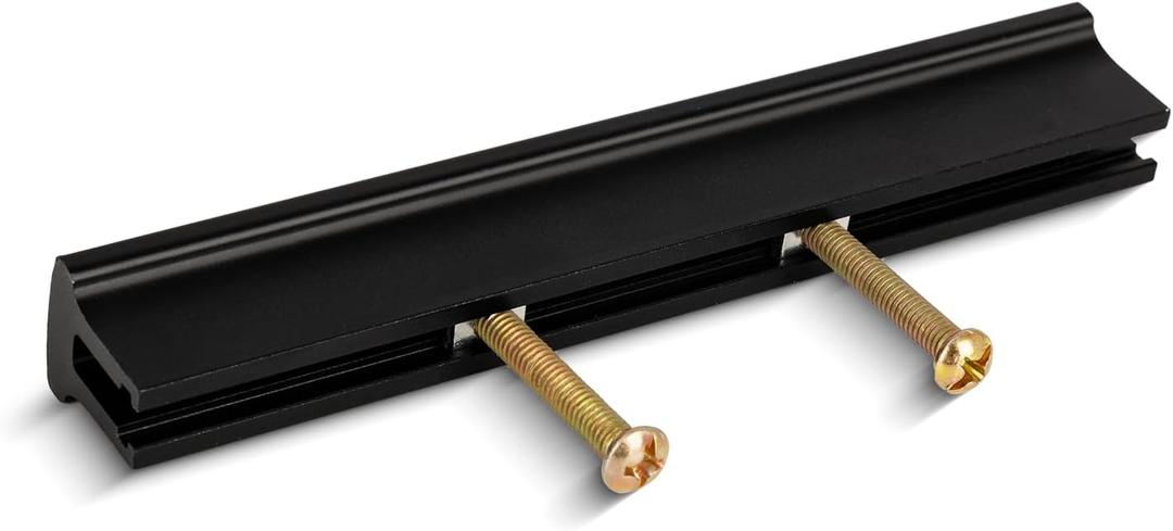 5PCS Adjustable Drawer Pulls, Cabinet Handles 1" in to 4" in Hole Centers, Kitchen Dresser Hardware for Cupboard, Doors, Furniture Black