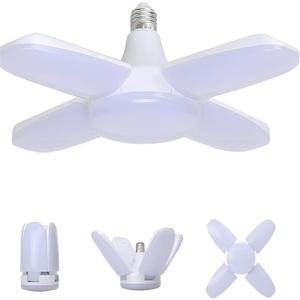 500W Equivalent E27 LED Ultra-Bright Garage Light, 6500K Cool Daylight White, Flicker-Free Energy-Saving Bulb, Suitable for Garage/Factory/Outdoor Camping/Backyard and Home Lighting