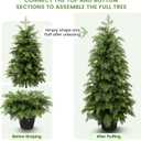3ft Artificial Cedar Topiary Trees 2 Pack,Real Touch Cedar Tree Faux Plants Potted UV Resistant Evergreen Tree for Outdoor Indoor Door Garden Farmhouse Home Decoration