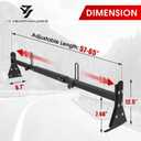 Ladder Rack for Van, Van Roof Rack Compatible with Chevy Express 1500 2500 3500 Ford Econoline GMC Savana Fullsize with Rain Gutter, Adjustable Length 57''-65'', 3 Bars, 800 Lbs, Black