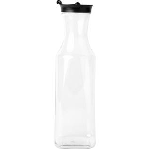 Square pitcher with black lid 12 pack 2 count ea 52 oz