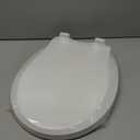 Toilet Seat Round Soft Close16.5'', Toilet Lid Slow Close Quiet No Slam, Easy Installation & ReleaseSafe PP Material Easy Clean, Comfortable Ergonomic Design, 2 Years Support, White Plastic