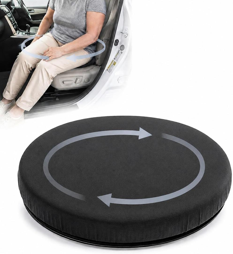 Swivel Seat Cushion for Easy Car Transfer, Gel Rotating Seat for Elderly