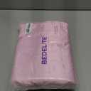 BEDELITE Satin Fitted Sheet and Pillowcases Set, Luxury Soft Similar to Silk Bottom Bedsheet with Elastic Corner Straps, Deep Pocket up to 15 Inch, 1 Fitted Sheet and 2 Pillowcases (Queen, Pink)