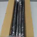 Black Long Curtain Rod Tension Shower Curtain Rods 30 to 130 inch Adjustable Spring Heavy Duty Rods for Bathroom Windows Outdoor Spliced and Telescopic Design No Drill No Slip Stainless Steel