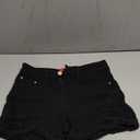 Womens Ripped Denim Shorts Mid Waist Sexy Short Cutoff Distressed, Small