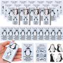 36 Sets Emotional Support Positive Appreciation Gifts for Volunteers Teachers Employee Coworkers Staff Mental Health Breathing Box Mini Resin Cards Graduation End of Year Presents (Penguin)