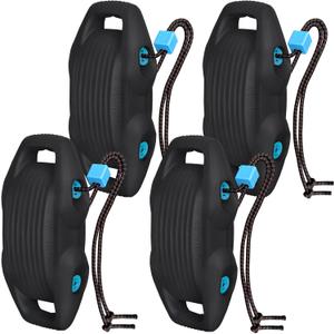 AWEMUFA 4 Pack EVA Boat Fenders for Docking, Large Boat Bumpers for Docking Upgraded Blue Boat Buoys Bumpers, Fit for Pontoon, Bass, Deck and Jon Boat