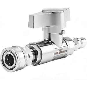 Ball Valve Pressure Washer, 3/8" Quick Connect Ball Valve Kit, High Pressure Shut Off Valve for Power Washer Hose, 5000 PSI, Stainless Steel