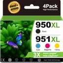 950XL 951XL Ink Cartridges Compatible for HP 950 Ink Cartridges Combo Pack(4 pack) Work with HP Printer Officejet Pro 8600 8610 8630 8660 8625 8620 8100 276DW 251DW Printers Black Cyan Magenta Yellow