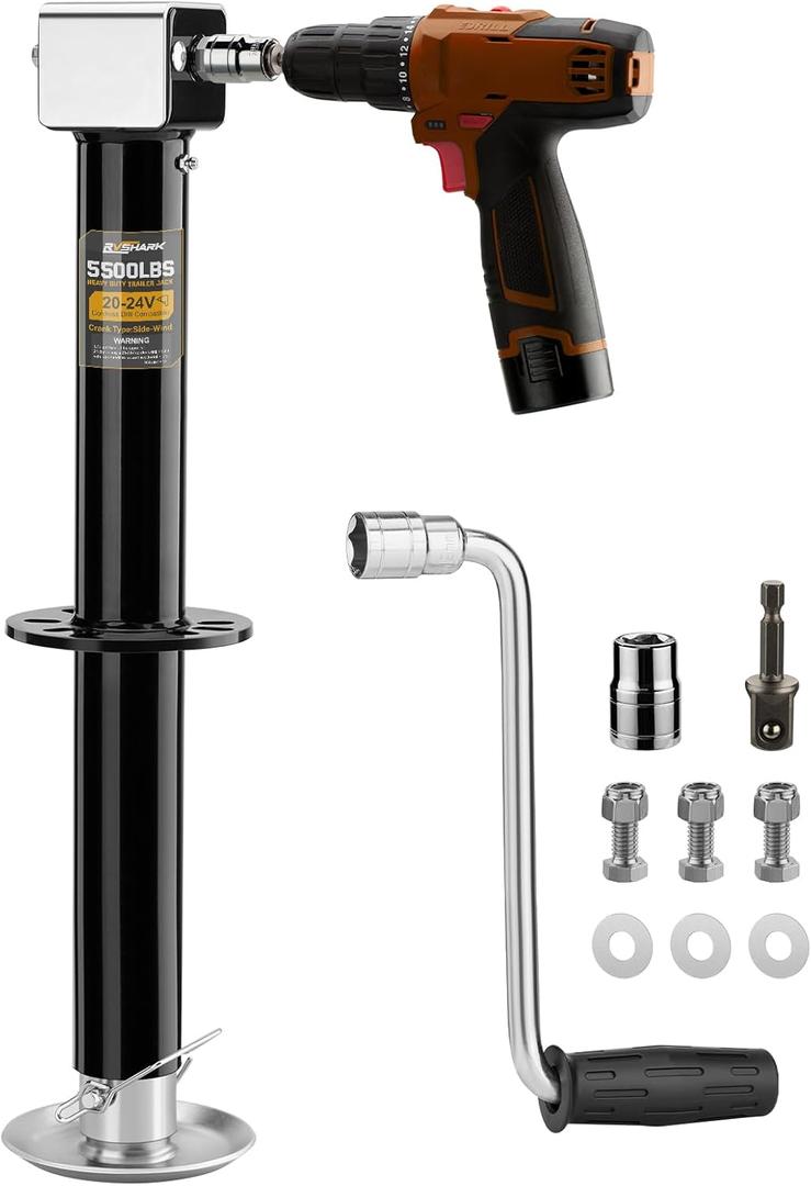 5500 lbs A-Frame Trailer Jack, Heavy Duty Trailer Tongue Jack