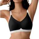 SHARICCA Seamless Wireless Lightly Lined T-Shirt Padded Bralette Bras for Women with Full Support and Lifting No Underwire L