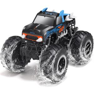 Threeking 1:16 Waterproof Monster Truck Toys RC Cars Amphibious Remote Control Car Trucks 4WD All Terrain Off-Road Pickup Toy for 6 7 8 9 10 11 12 Year Old Boys Girls Kids Gifts Presents