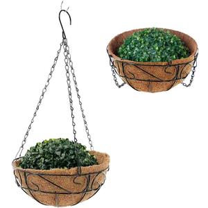 Artificial Faux Hanging Plants Flowers Basket for Outdoor Outside Decoration,Hanging Plants Flowers Basket (1 Basket)