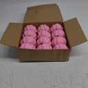 vensovo 3 Inch Small Pink Pumpkins for Decorating - 12PCS Mini Foam Decorative Pumpkins for Fall Decor, Paintable Artificial Pumpkins Perfect for Halloween Decor Thanksgiving Decor