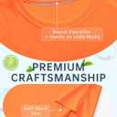 Boys Toddler Long Sleeve Rash Guard UPF 50+ Sun Shirt Kids UV Protection Swim Shirt Relaxed Fit Athletic Top (Orange) size 4T