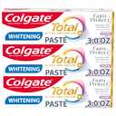 Colgate Total Active Prevention Gum Protect Whitening Toothpaste, 3 Pack, SLS Free Gingivitis Toothpaste for Bleeding Gums, Redness, Inflammation, Irritation, and Sensitivity, 3.0 oz