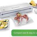 FoodSaver Compact Vacuum Sealer Machine with Airtight Bags and Roll - Ideal for Sous Vide and Airtight Food Storage, White