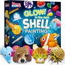 Klever Kits 12 Glow in The Dark Sea Shell Painting Kit-Arts & Crafts for Boys and Girls Ages 6-12, Art Supplies, Kids Craft Paint Kits, Creative Art Toys for Birthday Party Gift