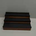 TIRYIUOU Perfume Cologne Organizer for Men: 4 Tier Wooden Perfumes Stand, Desktop Parfum Holder Wood Display Shelf with Cabinet, Bedroom Dresser Makeup Lotion Jewelry Storage Rack with Drawer