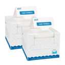 HOMEXCEL Face Towels, 100 Count (2 Box) Disposable Face Towelettes, Biodegradable Makeup Remover Dry Wipes, Super Soft Clean Facial Towels Wash Cloth for Sensitive Skin