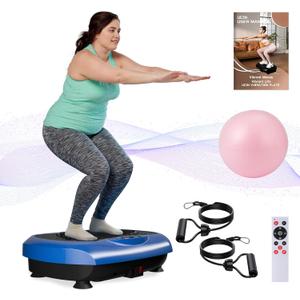 UCIN Vibration Plate Exercise Machine, Vibration Plate for Lymphatic Drainage, 330 Lbs Capacity Vibrating Plate for Weight Loss Home Fitness with Resistance Bands/Pilates Ball