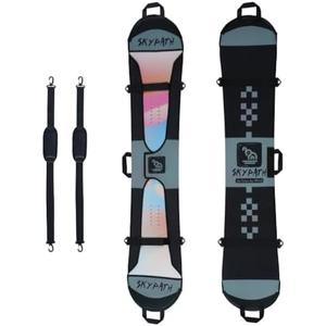 SkyPath Snowboard Cover Sleeve Case with Rubber Bumpers Adjustable Soft Cover with Detachable Double Shoulder Straps