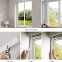 ZSTARR PVC Light Blockers Blackout Light Blockers Side Tracks for Window Shades and Blinds Side Tracks for Blackout Shades Easy to Instal Light Blocking Strips for Bedroom (White, 58",2Pcs)
