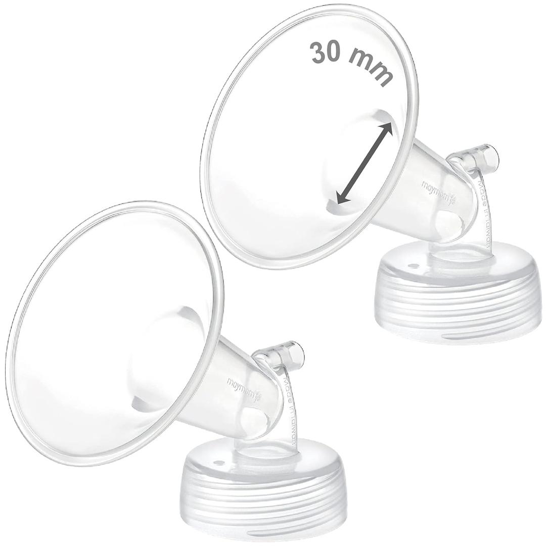 Maymom Wide Neck Pump Part for Spectra S1/S2 Pumps; Incl Wide Mouth Flange; Not Original Spectra Flange; Replaces Spectra Shield (30 mm Two Flanges)