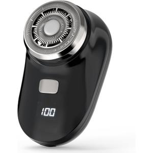 Mini Electric Shaver, Portable Travel Razor for Men, Cordless USB-C Fast Rechargeable Electric Shavers, LED Battery Display Face Shavers for Wet/Dry Shaving Black Mini Electric Shaver, Portable Travel Razor for Men, Cordless USB-C Fast Rechargeable Electric Shavers, LED Battery Display Face Shavers for Wet/Dry Shaving Black