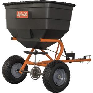 Agri-Fab 45-0547 185 lb. Tow-Behind Lawn & Garden Broadcast Spreader for Seed,Fertilizer,Salt,Ice Melt; Easy to use Flow Control from Seat of Riding Lawn Mower