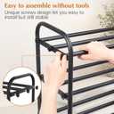 INSMART 3-Tier Expandable Shoe Rack, Stackable and Adjustable Shoes Organizer Storage Shelf, Sturdy and Durable Metal Structure Free Standing Shoe Rack for Closet Entryway Doorway