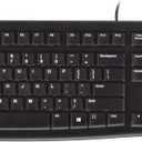 Logitech K120 Full Size Wired Keyboard USB Plug-and-Play Windows - Black