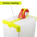 BOMEI PACK Heavy Duty Colored Packing Tape with Dispenser 1.88 Inch x 60 Yards (Yellow) 6 Rolls, 2.4 mil Industrial Grade Packaging Tape for Shipping, Moving, Mailing & Storage