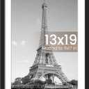 upsimples 13x19 Picture Frame, Display Pictures 11x17 with Mat or 13 x 19 Without, Wall Hanging Poster Frames, Black, 1 Pack